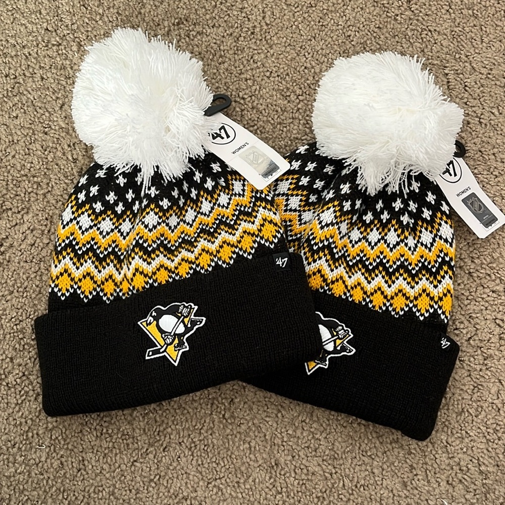 2 Pittsburgh Penguins Licensed ‘47 Hats, NWT